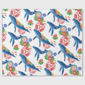 okinawan bingata stijlpatroonpapier cadeaupapier (Vlak)