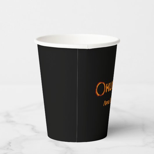 Oklahoma 2024 Totale zonsverduistering Papieren Bekers (Rechts)