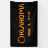 Oklahoma 2024 Totale zonsverduistering Spandoek (Verticaal)