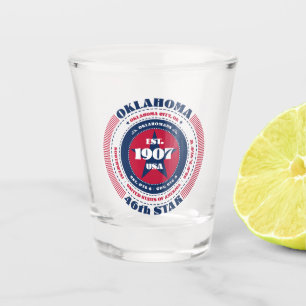Oklahoma 46th Star Patriotic Shot Glass Glas