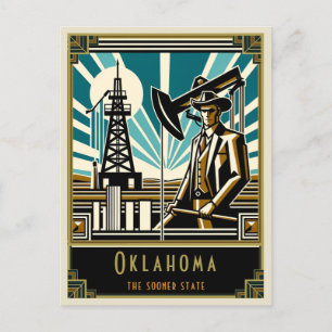 Oklahoma Art. Deco Briefkaart