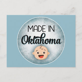 Oklahoma Baby Funny Blue New Boy Briefkaart