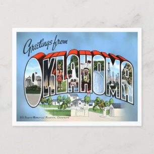Oklahoma Big Letters Briefkaart