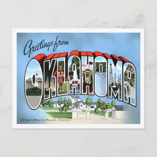Oklahoma Big Letters Briefkaart (Voorkant)