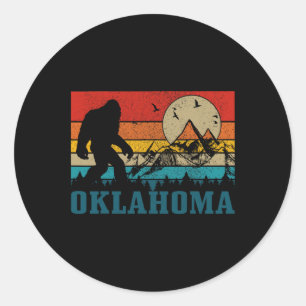 Oklahoma Bigfoot gebergte Hiking Camping Ronde Sticker