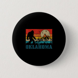 Oklahoma Bigfoot Vintage Bergen Wandelen Kamperen Ronde Button 5,7 Cm