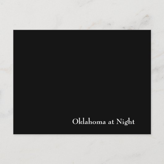 Oklahoma bij nacht briefkaart (Voorkant)