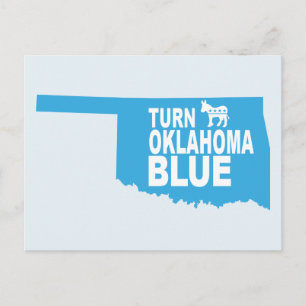 Oklahoma Blue Briefkaart draaien Stemrechtse dem