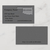 Oklahoma Carte de visite sculpté look pierre (Devant / Derrière)