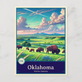 Oklahoma | Carte postale ombragée style Anime (Devant)