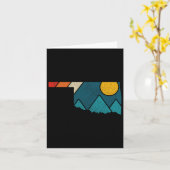 Oklahoma Carte Vintage de l'état Monts Randonnée P (Fleur jaune)