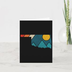 Oklahoma Carte Vintage de l'état Monts Randonnée P