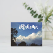 Oklahoma Ciel bleu avec nuages Carte postale (Debout devant)