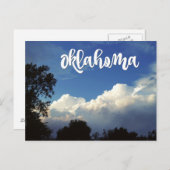 Oklahoma Ciel bleu avec nuages Carte postale (Devant / Derrière)
