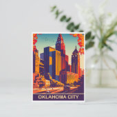 Oklahoma City in de herfst, Reizen Briefkaart (Staand voorkant)