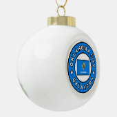 Oklahoma City Oklahoma Keramische Bal Ornament (Links)