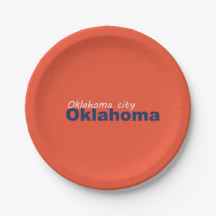 Oklahoma City, Oklahoma Paper Borden Papieren Bordje
