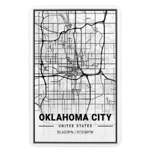 Oklahoma City Oklahoma USA Travel City Map Poster Magneet