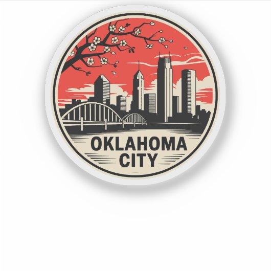 Oklahoma City Oklahoma Verenigde Staten Sticker (Voorkant)