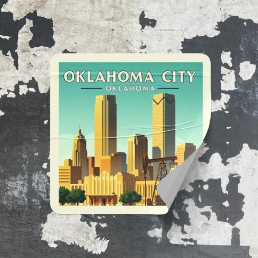  Oklahoma City Oklahoma Vierkante Sticker
