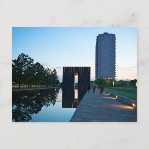 Oklahoma City Reflecting Pool Gate 9:03 Briefkaart