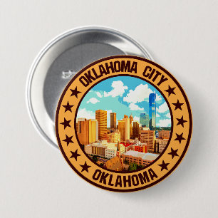 Oklahoma City Ronde Button 7,6 Cm