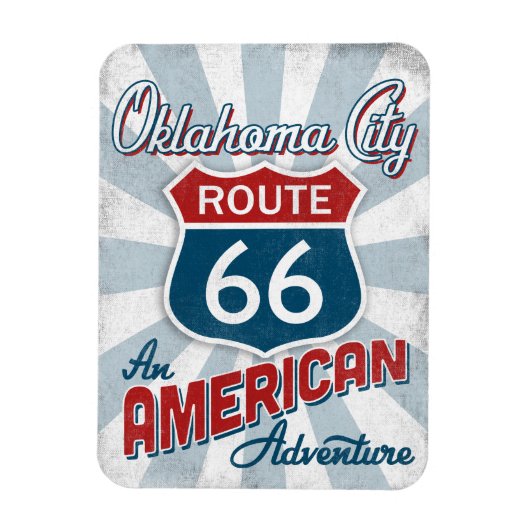 Oklahoma City Route 66  Amerika Oklahoma Magneet (Verticaal)