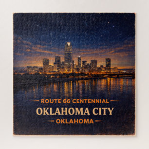Oklahoma City Route 66 Skyline Game Night Cadeau Legpuzzel