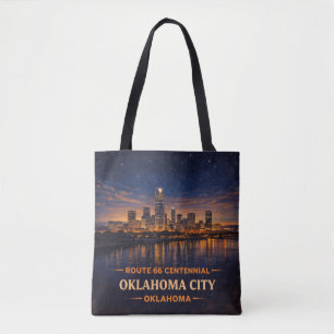 Oklahoma City Route 66 Skyline Reis Carryall Draagtas