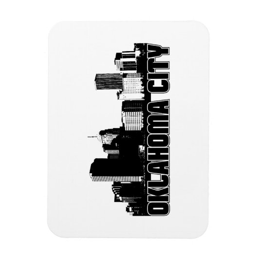 Oklahoma City Skyline Magneet (Verticaal)