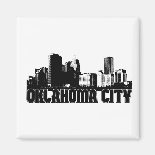 Oklahoma City Skyline Magneet (Voorkant)