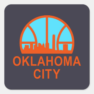 Oklahoma City - Supersonics Basketball T-Shirt Vierkante Sticker