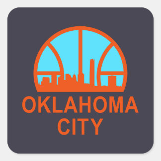 Oklahoma City - Supersonics Basketball T-Shirt Vierkante Sticker