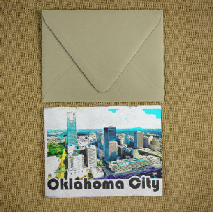  Oklahoma City Travel Uitzicht Briefkaart