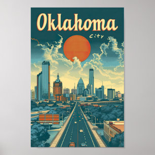 Oklahoma City Verenigde Staten Beroemde Reisplaats Poster