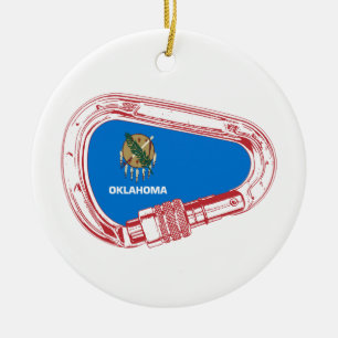 Oklahoma Climate Carabiner Keramisch Ornament