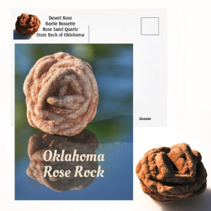 Oklahoma Desert Rose Rock Staatssteen Fotografisch Briefkaart