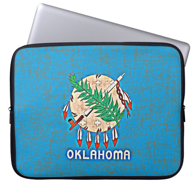 OKLAHOMA FLAG LAPTOP SLEEVE (Voorkant)