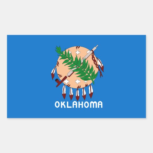 Oklahoma Flag Rechthoekige Sticker (Voorkant)