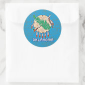 OKLAHOMA FLAG RONDE STICKER (Tas)