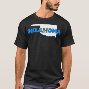 Oklahoma gekleurde staatsbrieven t-shirt