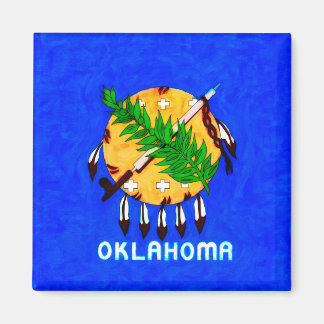 Oklahoma geschilderde vlaggenproducten magneet