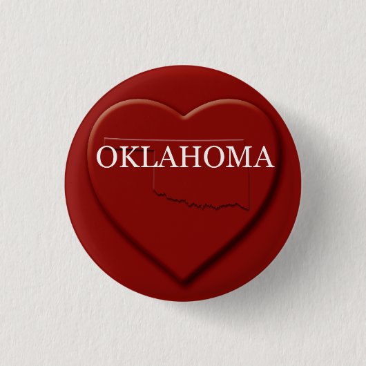 Oklahoma Heart Map Design Button (Voorkant)