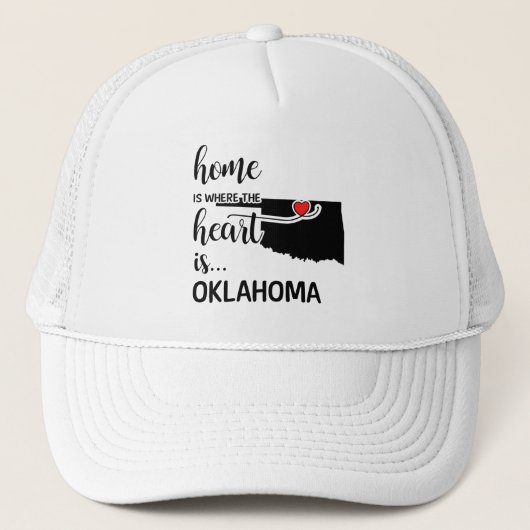 Oklahoma home is waar het hart ligt trucker pet (Voorkant)