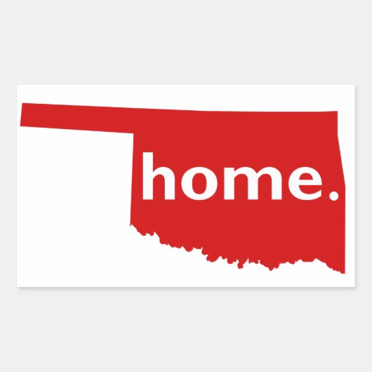 Oklahoma Home Rechthoekige Sticker (Voorkant)