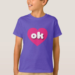 Oklahoma hot roze hart - ik hou van ok t-shirt