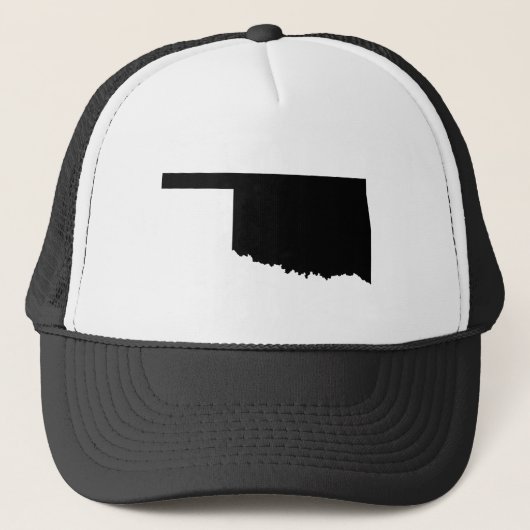 Oklahoma in zwart en wit trucker pet (Voorkant)