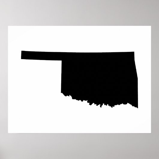 Oklahoma in zwart-wit poster (Voorkant)