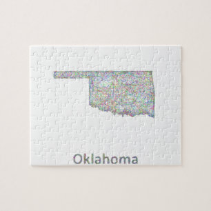 Oklahoma-kaart Legpuzzel