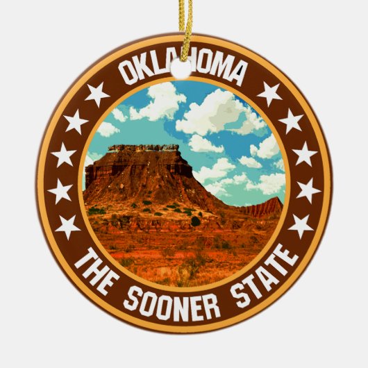 Oklahoma Keramisch Ornament (Voorkant)